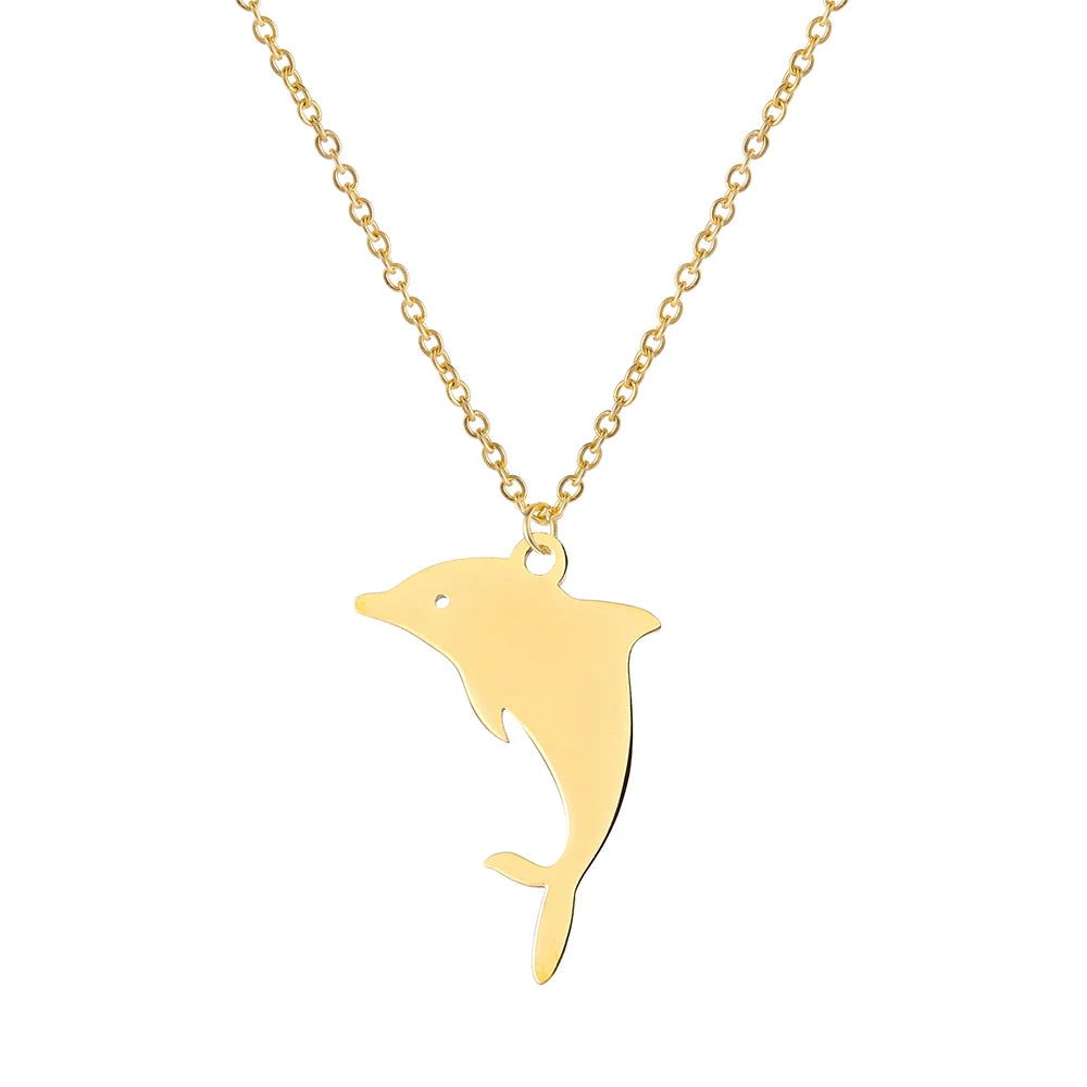 Gold Double Layer Dolphin Jewelry