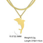 Gold Double Layer Dolphin Jewelry