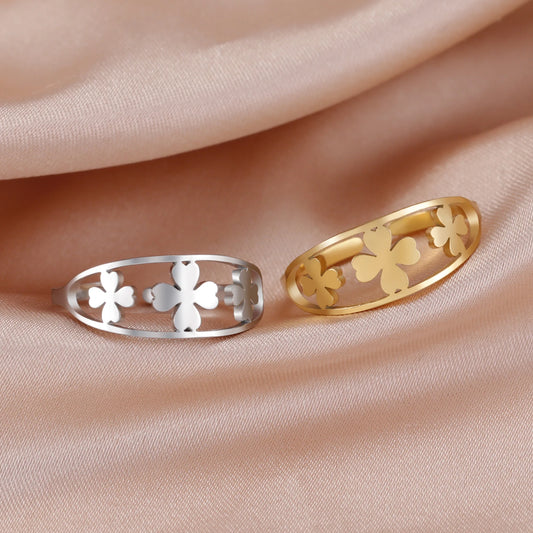 Fashion Gold Clover Finger Jewelry