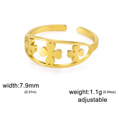 Fashion Gold Clover Finger Jewelry