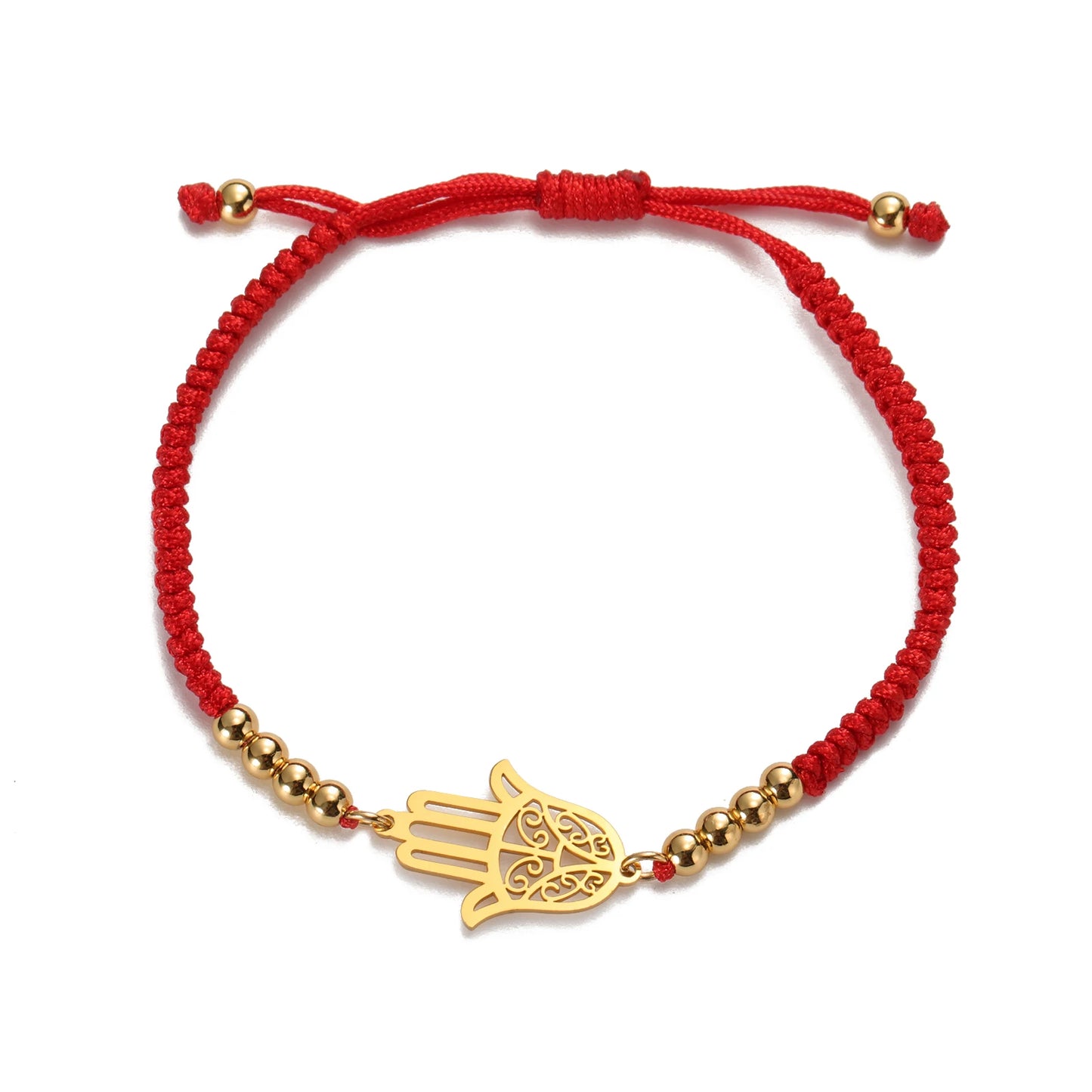 Red Black Rope Hamsa Bracelet