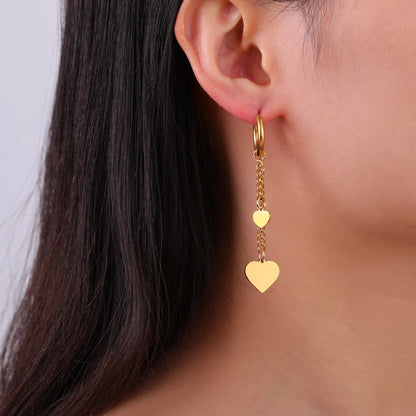 Heart Star Saturn Tassel Earrings