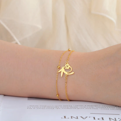 Bohemian Hummingbird Gold Bracelet