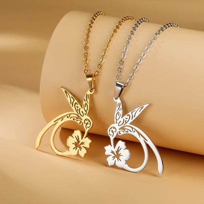 Stainless Steel Flower Choker Necklace