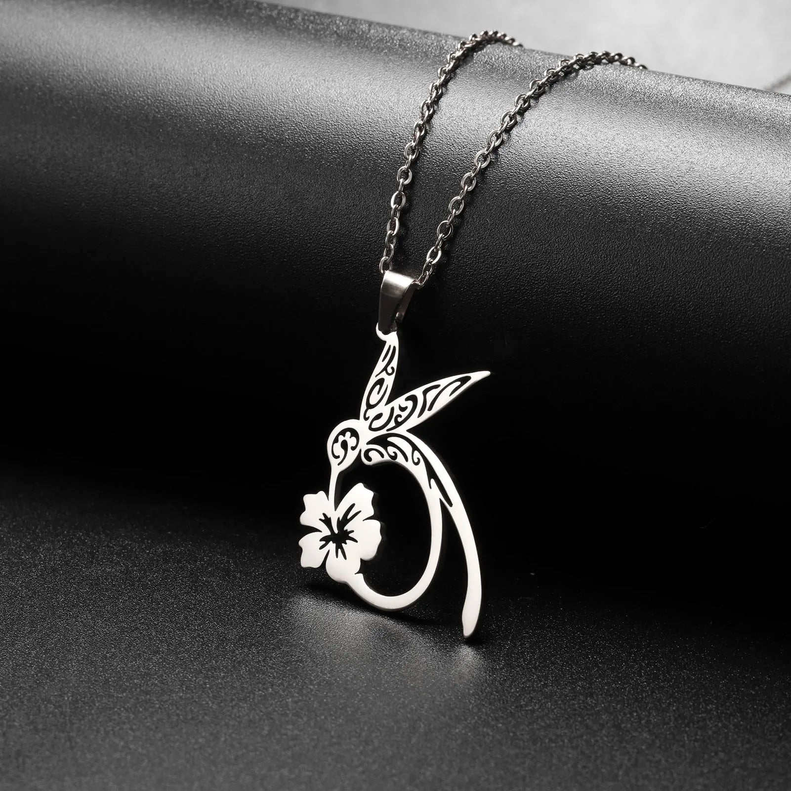 Stainless Steel Flower Choker Necklace