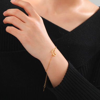 Ethnic Gold Map Bracelet