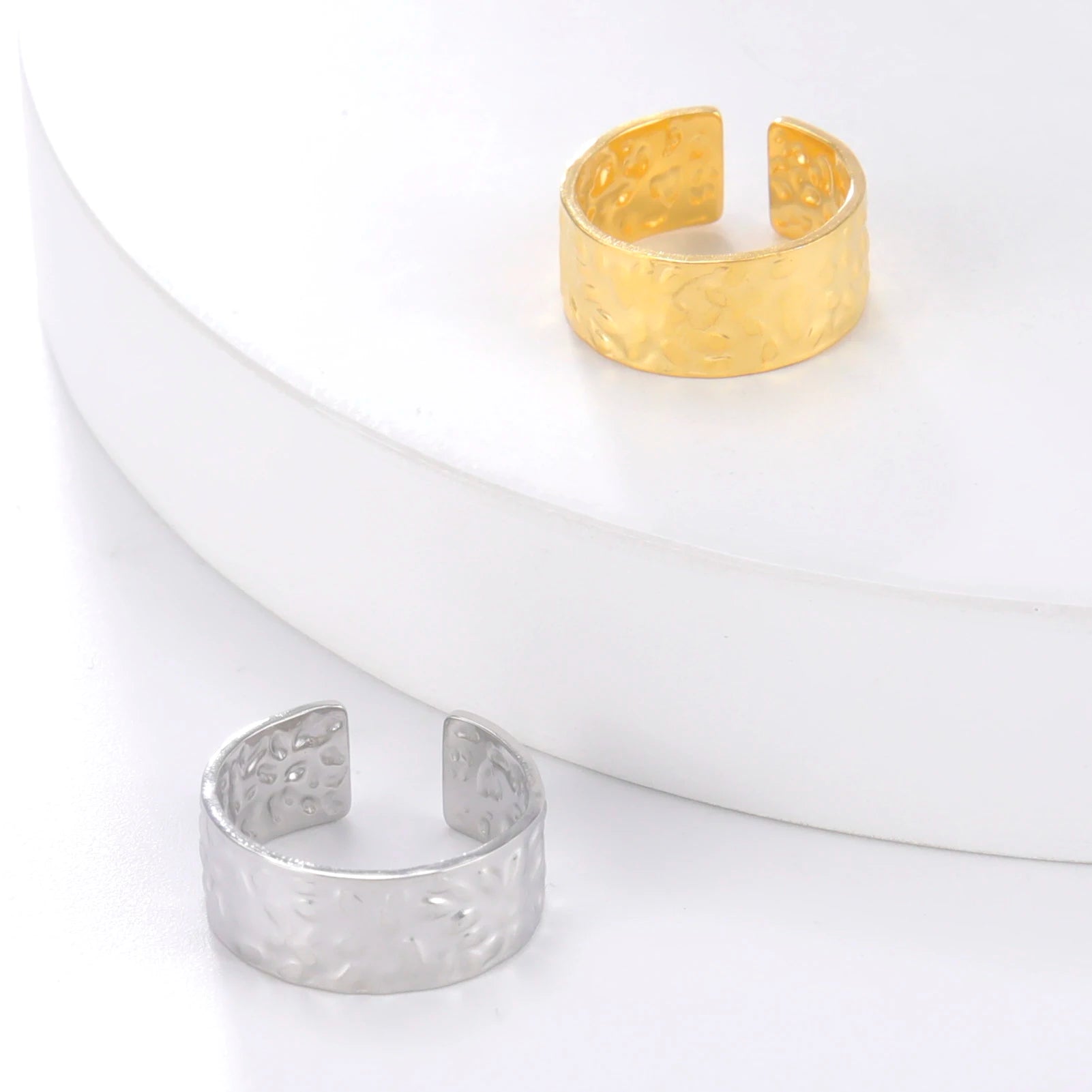 Minimalist Wide Open Ring Set