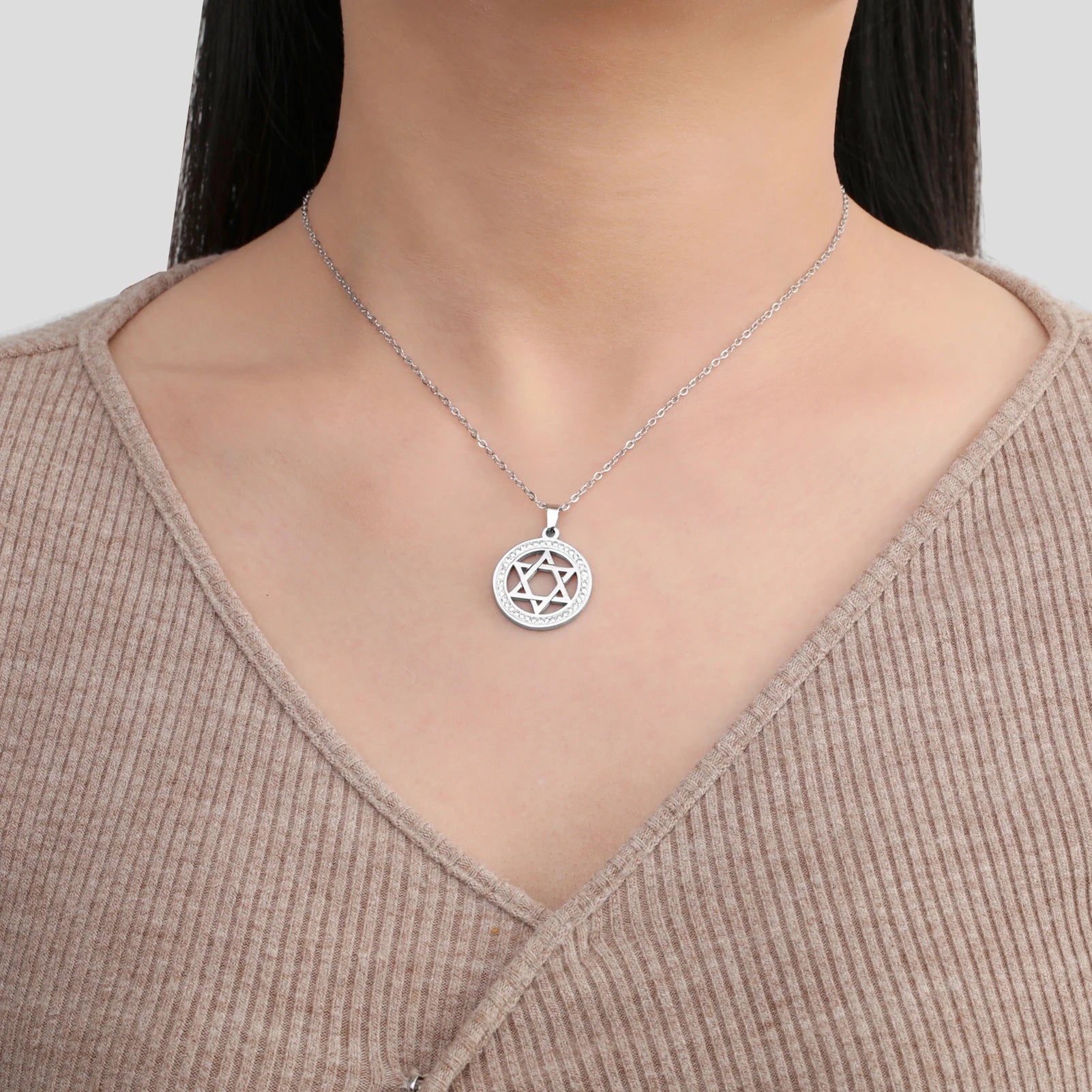 Hexagram Jewish Choker Necklace