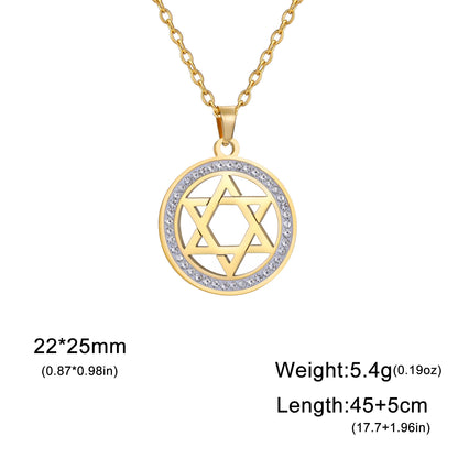 Hexagram Jewish Choker Necklace