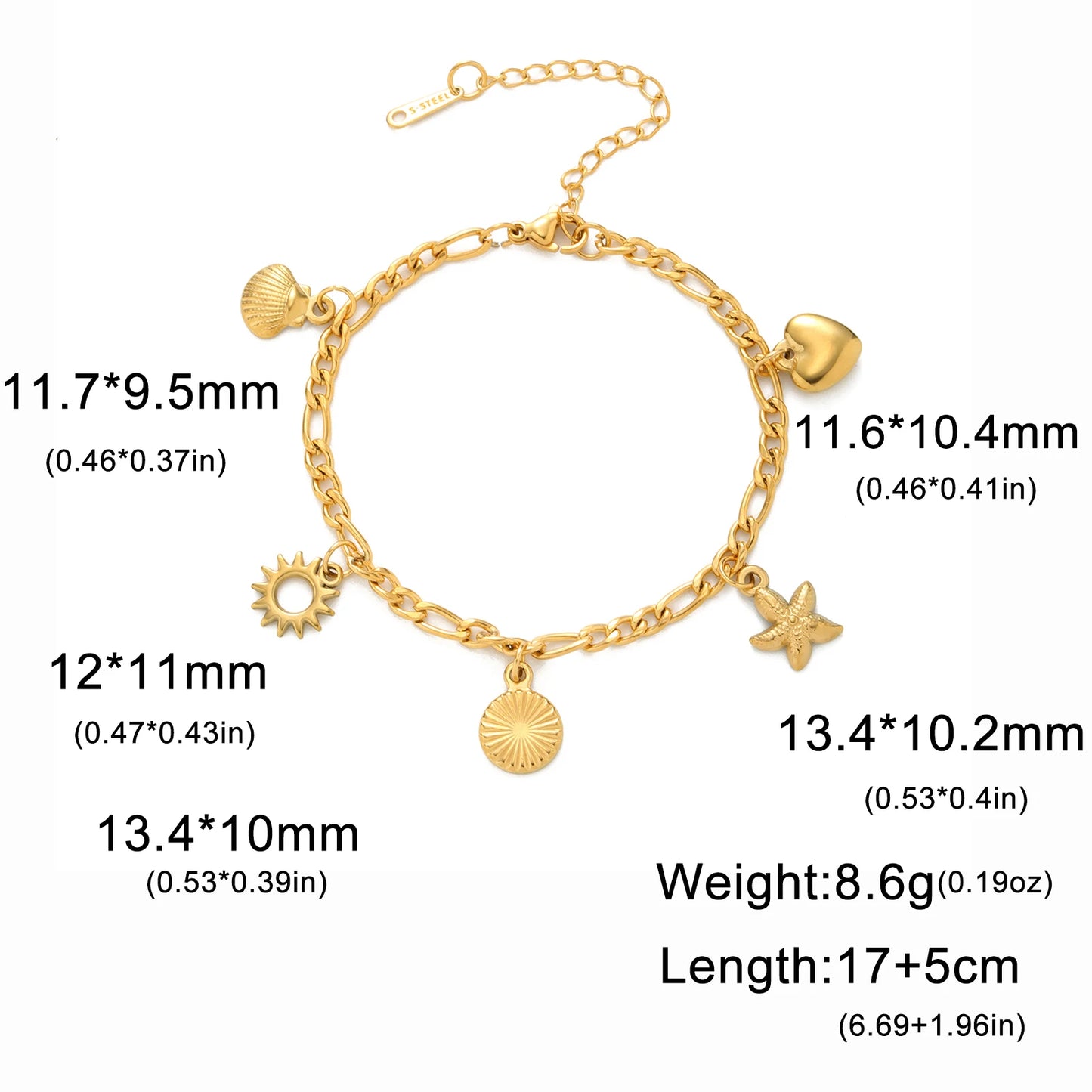 Double Layer Gold Shell Bracelet