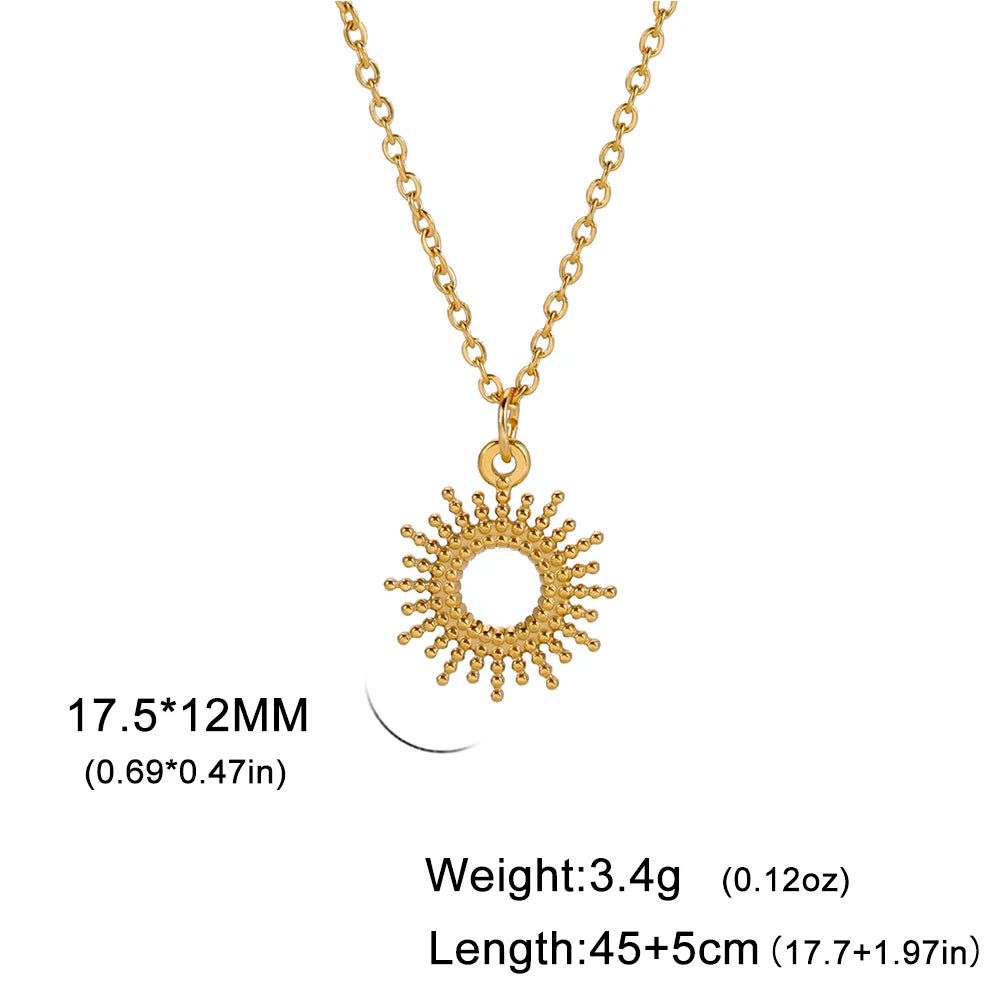 Gold Sun Choker Necklace