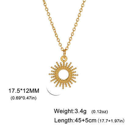 Gold Sun Choker Necklace