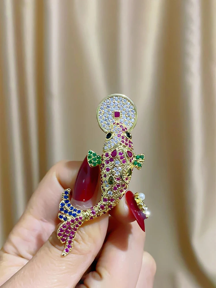 Carp Goldfish Yuanbao Brooch