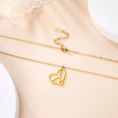 Gymnast Heart Necklace Jewelry