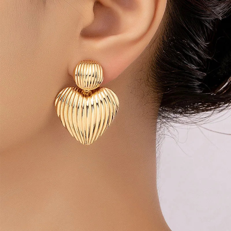 Metal Drop Earrings Set