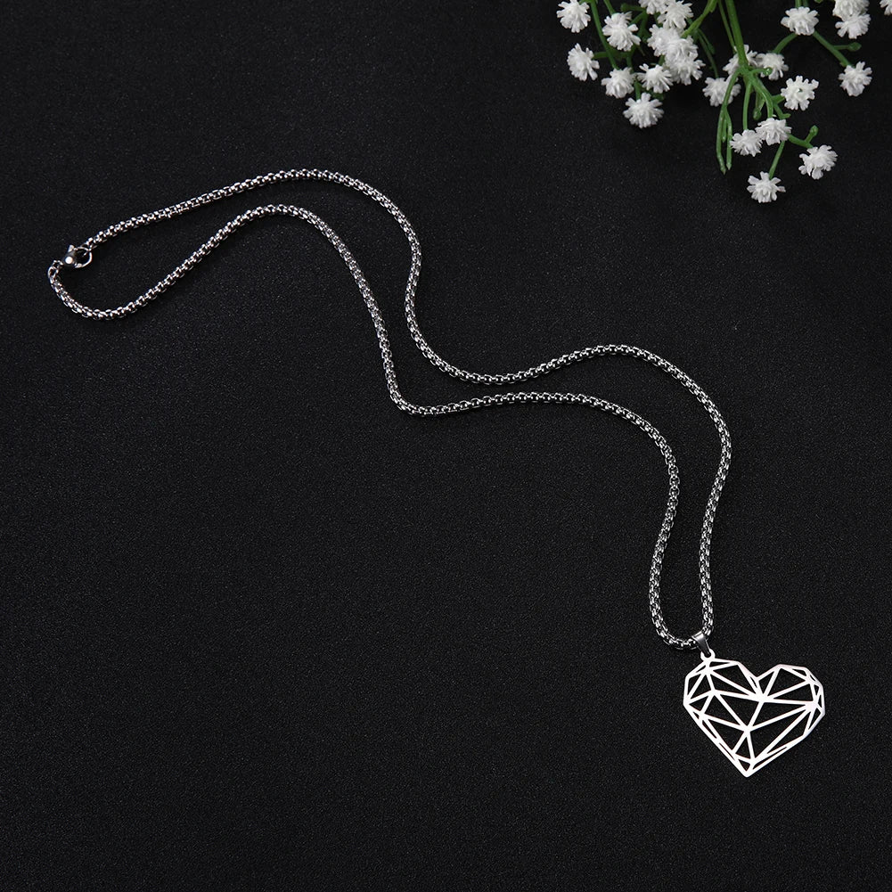 Hollow Heart Necklace Jewelry