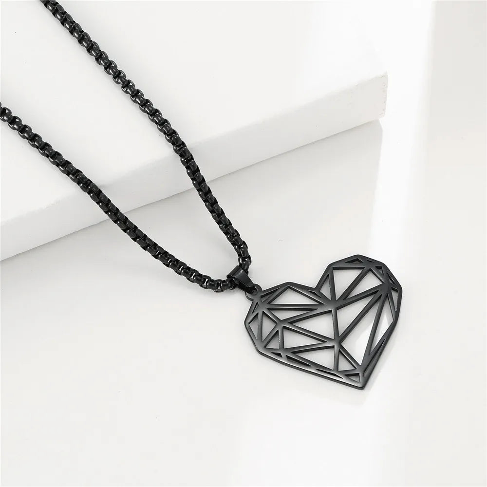 Hollow Heart Necklace Jewelry