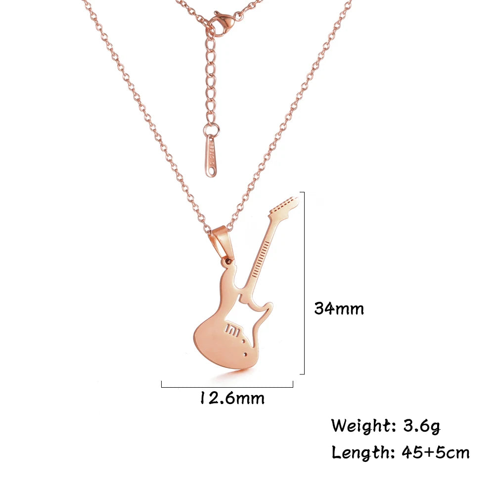 Stainless Steel Music Necklace