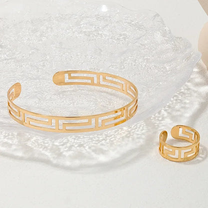 Elegant Hollow Bracelet Set