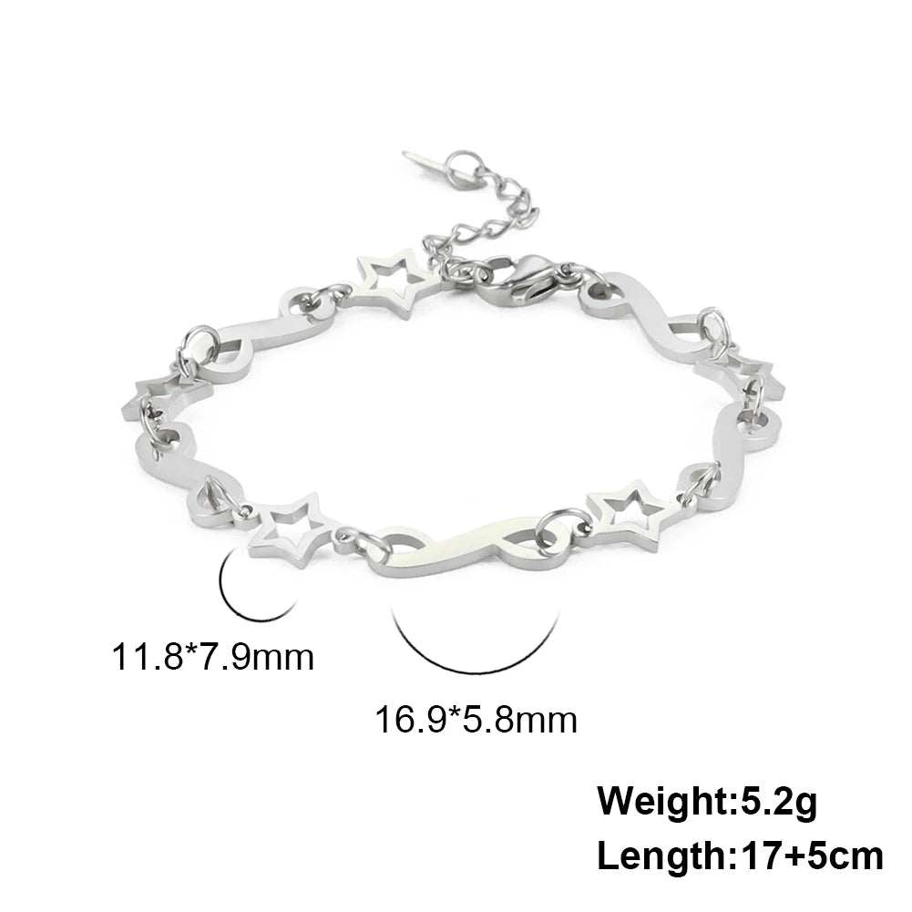 Stainless Steel Charm Bracelet