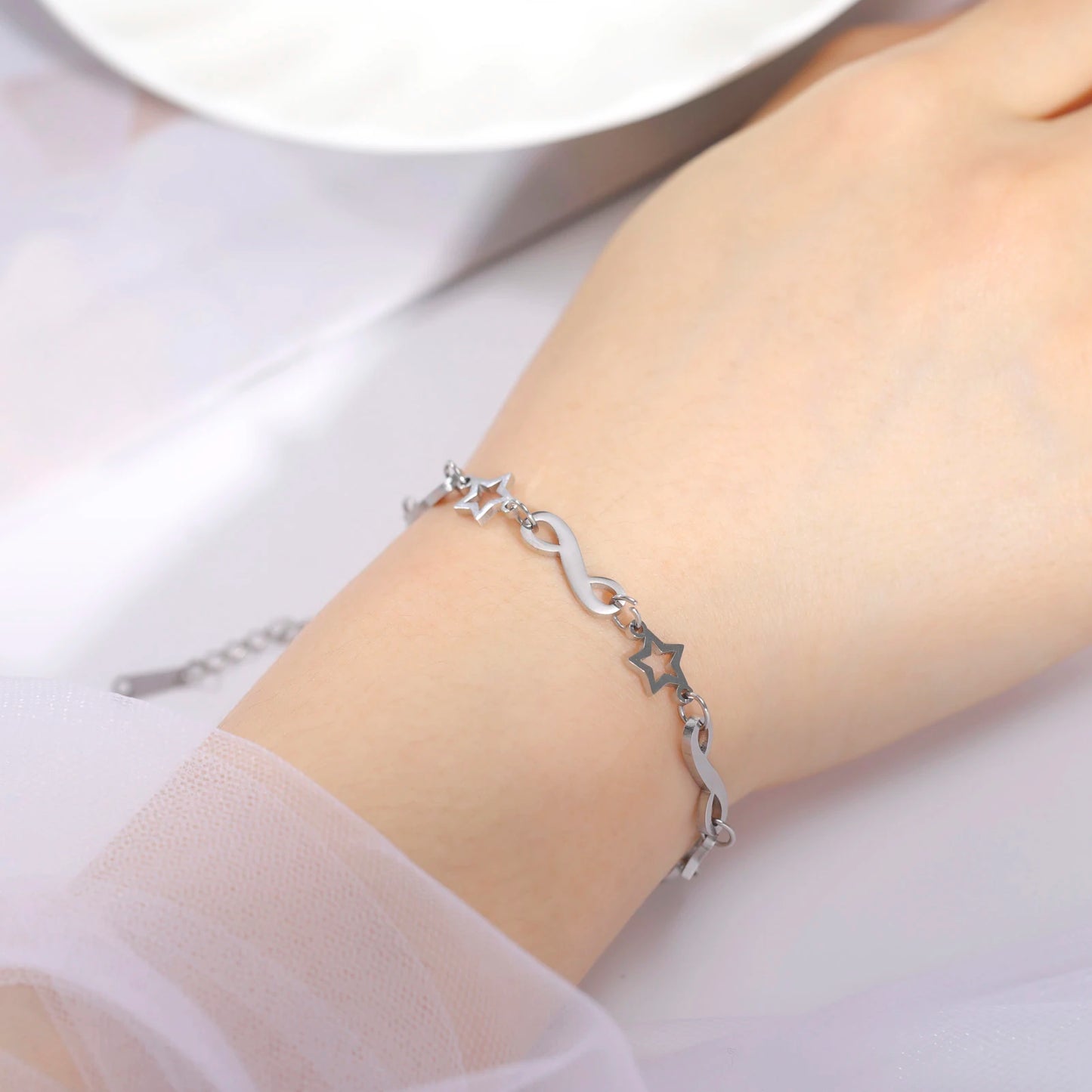 Stainless Steel Charm Bracelet