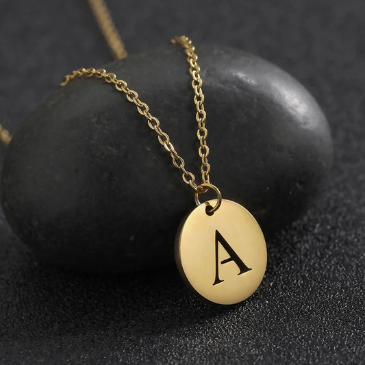 Alphabet Round Pendant