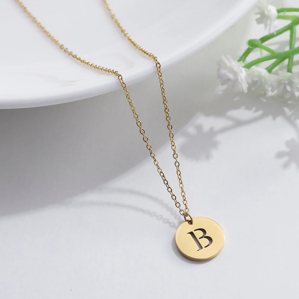 Alphabet Round Pendant