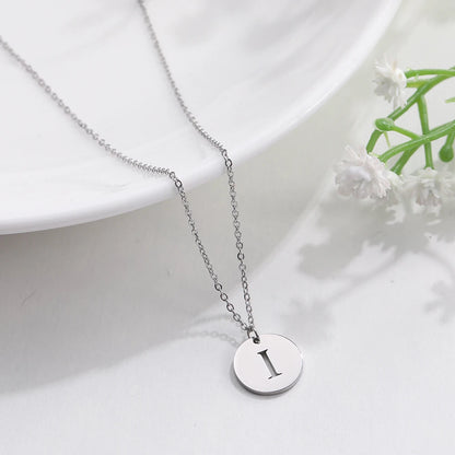 Alphabet Round Pendant