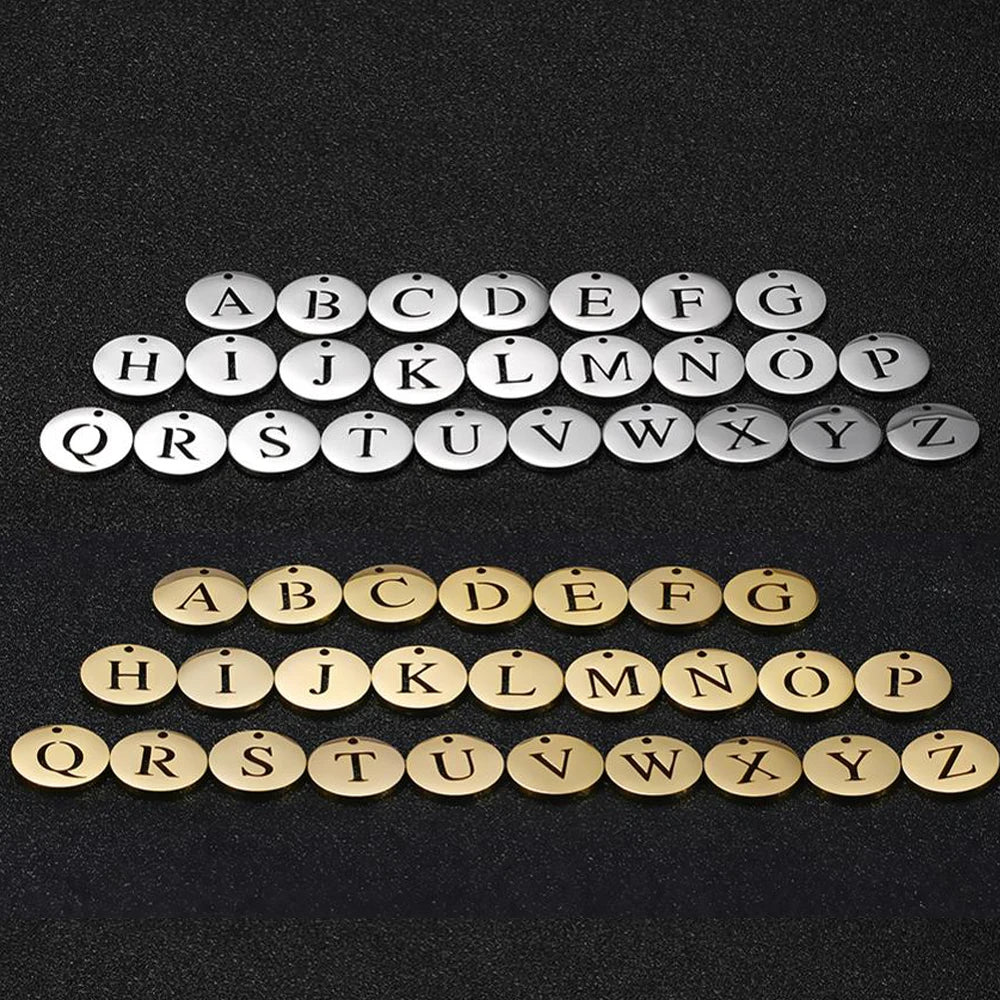 Alphabet Round Pendant