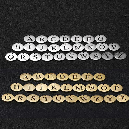 Alphabet Round Pendant