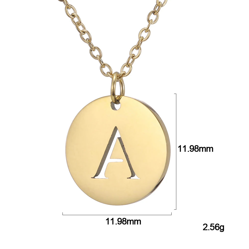 Alphabet Round Pendant