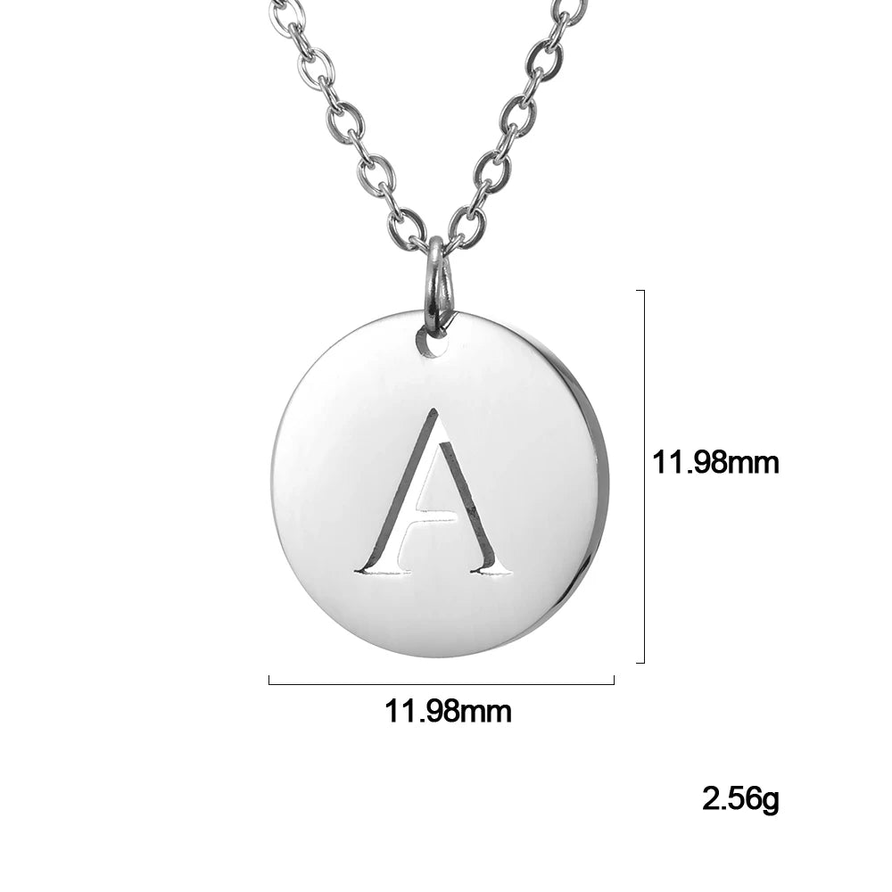 Alphabet Round Pendant