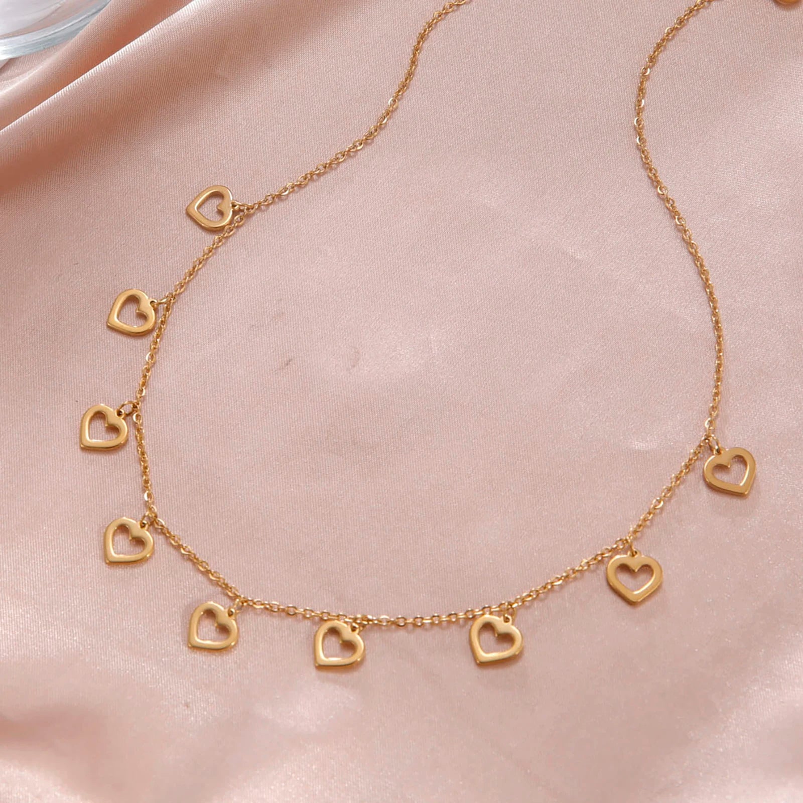 Gold Charm Choker Necklace