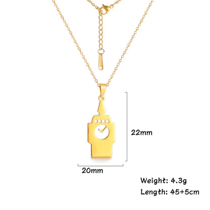 Women Church Castle Necklace