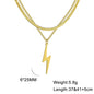 Double Layer Gold Lightning Pendant