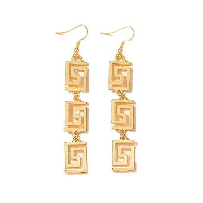 Hollow Geometric Earring Set