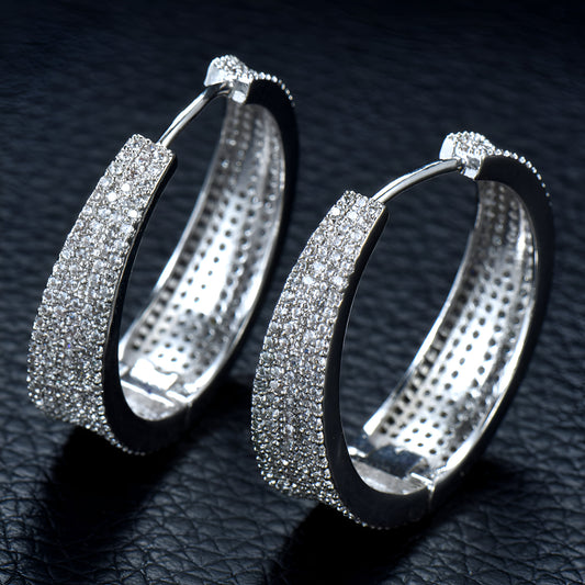 Zircon Hoop Earrings