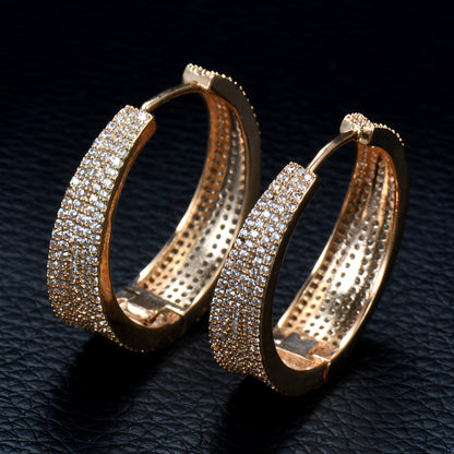 Zircon Hoop Earrings