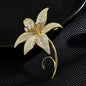 Micro Inlaid Lily Brooch