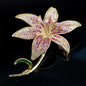 Micro Inlaid Lily Brooch