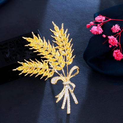 Stunning Wheat Brooch Pin 