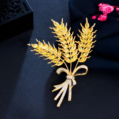 Stunning Wheat Brooch Pin 