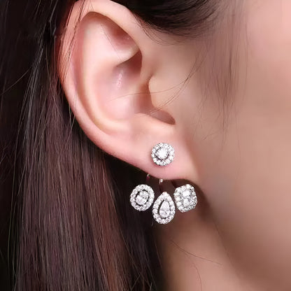 Luxury Geometric Zirconia Earrings