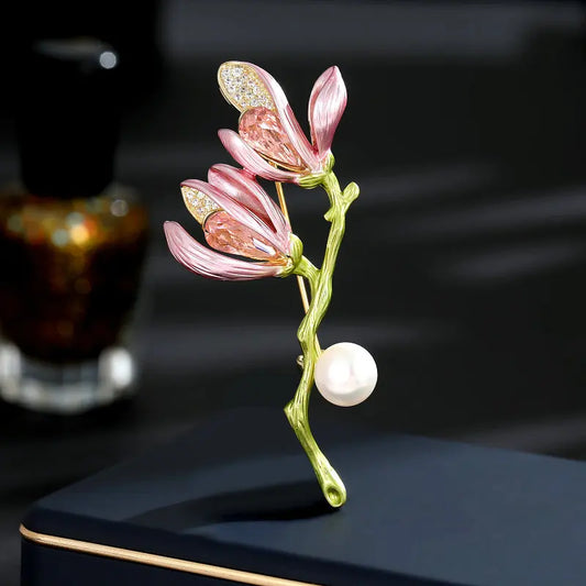 White Orchid Imitation Brooch