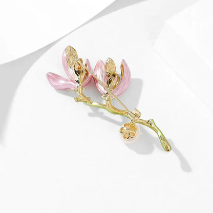 White Orchid Imitation Brooch