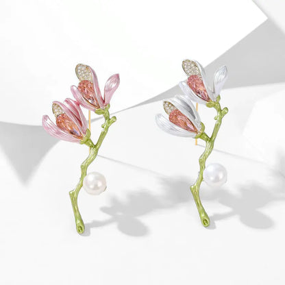 White Orchid Imitation Brooch