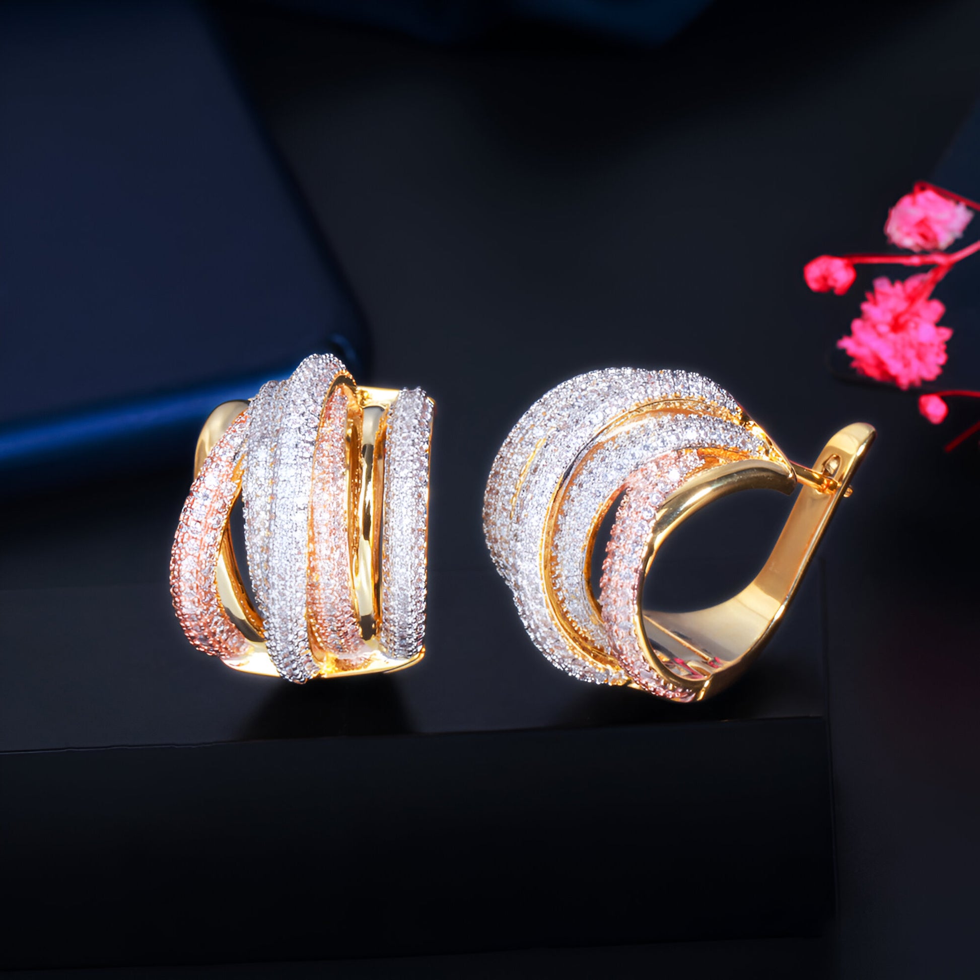 Luxury Twist Lines Hoop Earrings - JR NEST