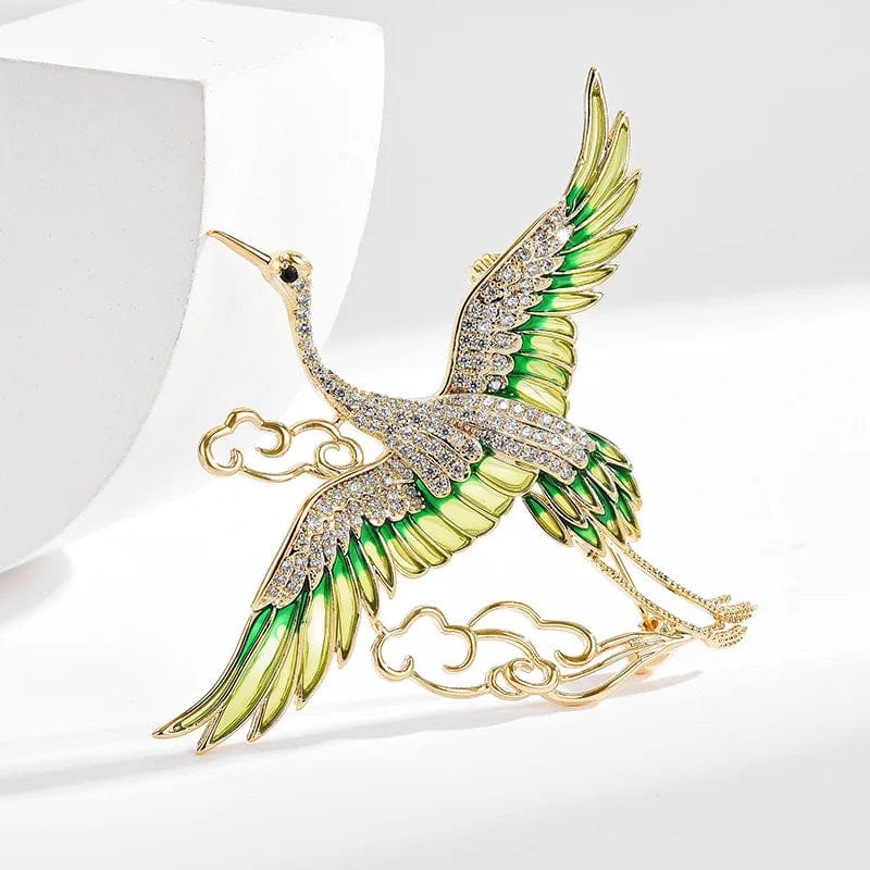 Cloud-Crane Temperament Brooch