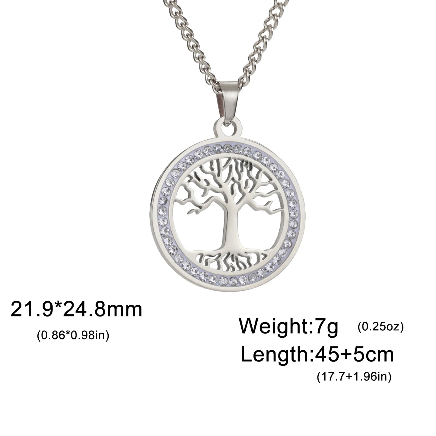 Stainless Steel Tree Pendant