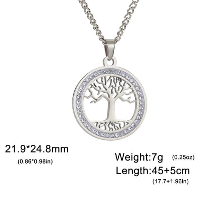 Stainless Steel Tree Pendant